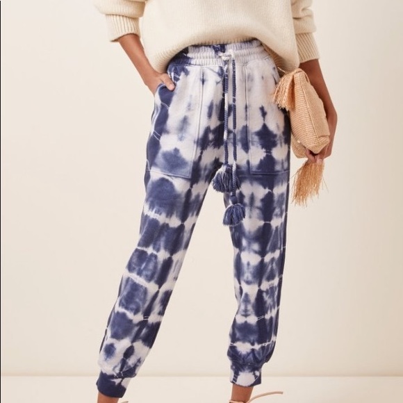 Ulla Johnson Pants - Ulla Johnson Charley Tie-Dye Cotton Track Pants